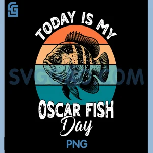 Funny Oscar Fish Day PNG, Retro Vintage Fish Lover Design PNG