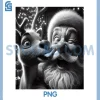 Funny Santa Reindeer Licking Face PNG, Christmas Humor Selfie PNG