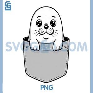 Funny Seal Art PNG, Sea Lion Seal PNG, Lover Seal PNG