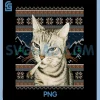 Funny Smoking Cat Meme PNG, Christmas Ugly Cat Lovers PNG