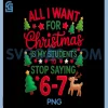 Funny Teacher 67 Christmas PNG, Six Seven Students Saying 6-7 PNG