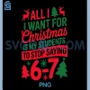 Stop Saying 6-7 PNG, Teacher Christmas PNG