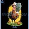 Turkey with Beer Gobble Till You Wobble PNG, Funny Thanksgiving PNG