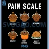 Funny Turkey Pain Scale PNG, Thanksgiving Nurse PNG, Humor CNA ER PNG