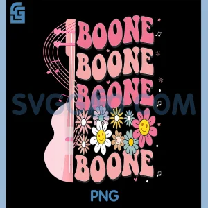 Boone Retro Groovy PNG, Cute Flower Name Design PNG