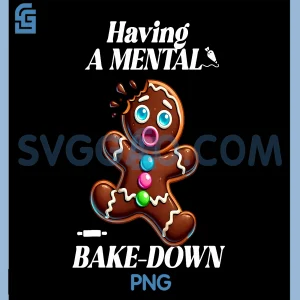 Having a Mental Bake-Down PNG, at Christmas Funny Gingerbread PNG