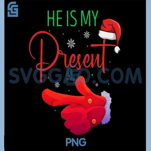 He is My Holiday Surprise PNG, Funny Christmas Pointing PNG