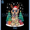 Yellow Labrador PNG, Red Santa Hat PNG, Christmas Lights Snow Falling PNG