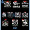 Most Likely To Nap On Christmas PNG Bundle, Cute Holiday Lights PNG Bundle