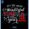 Its The Most Wonderful Time of The Year PNG, Red Christmas Tree PNG