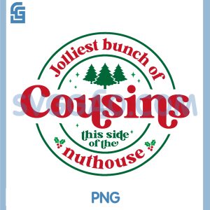 Jolliest Cousins This Side of The Matching PNG, Family Christmas PNG