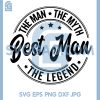 Classic Best Man Emblem SVG, Wedding Celebration SVG