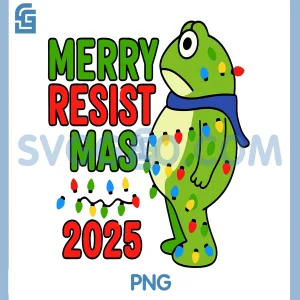Merry Christmas Portland 2025 PNG, Resistmas Frogs Christmas PNG