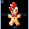 Gingerbread Santa PNG, Merry Christmas PNG