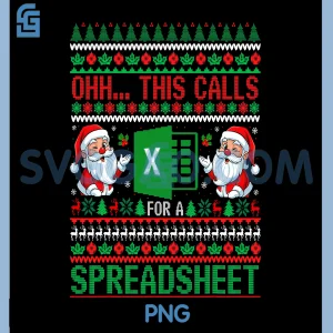 Oh This Calls for a Spreadsheet PNG, Christmas Excel PNG