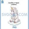 Parenting is Magical Sometimes PNG, Funny Tired Unicorn Design PNG