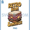 Retro Ham Sammich PNG, Funny Food Humor Vintage PNG, Deli Lovers PNG