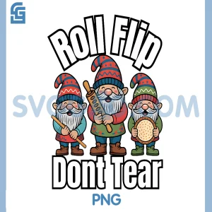 Roll Flip Dont Tear PNG, Funny Norwegian Gnomes Lefse PNG