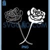 Roses Flowers Cute PNG, Floral Graphic Design Flower PNG