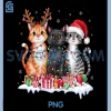Santa Cat PNG, Christmas Light Gorgeous PNG, Reindeer Cat Lover PNG