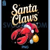Santa Claws PNG, Funny Christmas Lobster PNG, Beach for Family Dinner PNG