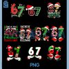 67 Bruh Christmas Meme PNG Bundle, Xmas Matching Family Holiday Santa Bundle PNG