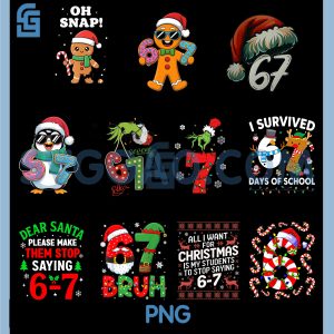 67 Christmas PNG Bundle, Funny Winter Celebration Bundle PNG