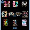 67 Days of School PNG Bundle, Cute School Countdown Teacher Clipart Bundle PNG