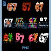 67 Ice Cream Drip Meme PNG Bundle, Six Seven Christmas Bundle PNG