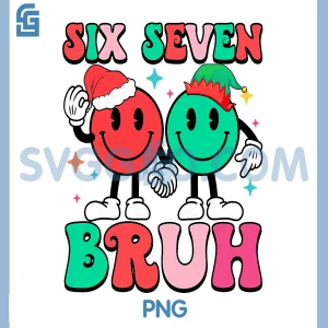 6 7 Meme Six Seven PNG, Xmas Funny 67 Christmas PNG