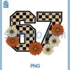 6 7 Retro Fall Meme PNG, Checkerboard Haunted by 67 Six Seven PNG