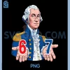 6 7 Washington Funny PNG, 67 Meme Six Seven PNG