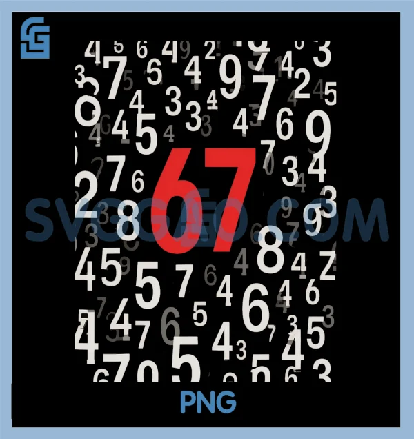 Funny 67 Meme PNG, six Seven Graphic PNG – SVGGAO