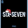 Santa Hat Funny Christmas PNG, 67 Six Seven Meme PNG, Gen Alpha Slang PNG