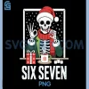 SIX Seven Skeleton Humor PNG, Family Fun Christmas PNG