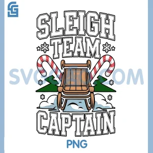 Sleigh Team Captain PNG, Christmas Candy Cane Crew PNG, Lights Funny PNG