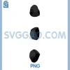 Snowman Three Black PNG, Buttons on White PNG 1 Snowman Three Black PNG, Buttons on White PNG