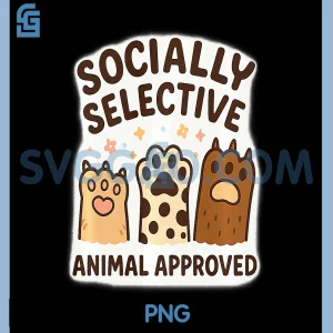 Socially Selective Animal Approved PNG, Funny Introvert PNG