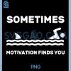 Sometimes Motivation Finds You PNG, Swimming Swimmer Funny Shark PNG