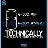 Technically The Glass is Full PNG, Sarcastic Saying Humor PNG 2 Technically The Glass is Full PNG, Sarcastic Saying Humor PNG