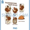 Thanksgiving Pain Scale Turkey PNG, Funny Nurse PNG, Medical Humor PNG