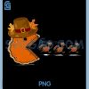 Thanksgiving Video Game PNG, Eating Turkey Gamer PNG
