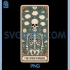 The Overthinker Tarot PNG, Skeleton Clouds Clocks PNG