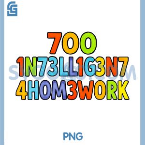 Too Intelligent for Homework PNG, Funny School Design PNG