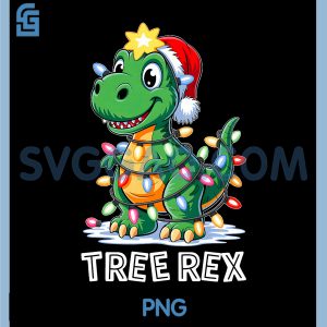 Tree Rex Funny PNG, Xmas T rex Christmas PNG, Dinosaur Toddler PNG