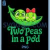 Two Peas in A Pod PNG, Cute Romantic Couple Matching Friendship PNG