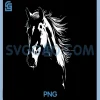 Vintage Western Horse PNG, Silhouette Horse Riding PNG