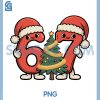 Cute 67 Christmas Meme PNG, Funny Xmas Six Seven PNG