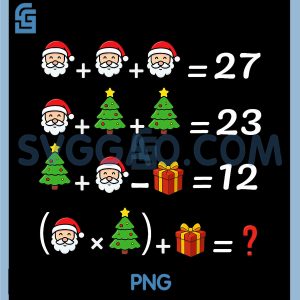 Funny 67 Meme Christmas PNG, Math Teacher Santa Six Seven Puzzle PNG