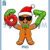 Gingerbread Six Seven 67 PNG, Meme 6 7 Funny Christmas PNG